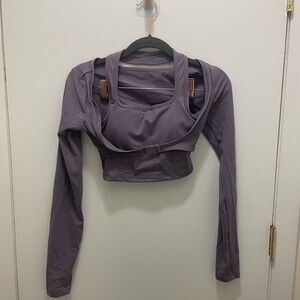HALARA Purple Long Sleeve Crop Top